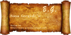 Basa Gorgiás névjegykártya